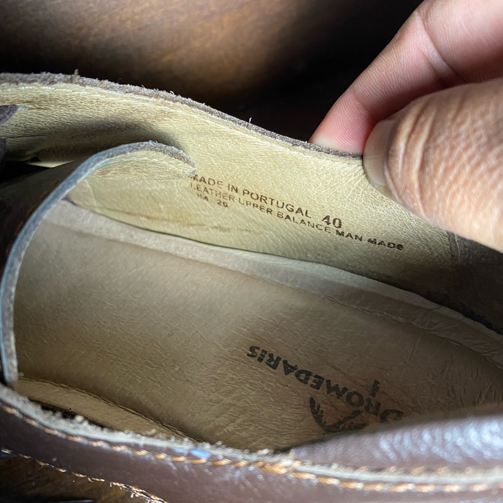 Classic Brown Leather Platform Wingtip Mules - Picture 5 of 7